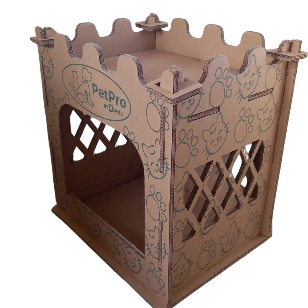 Castle Cat House, Premium Corrugated Cardboard, Double-Layer  Cat Scratcher.
