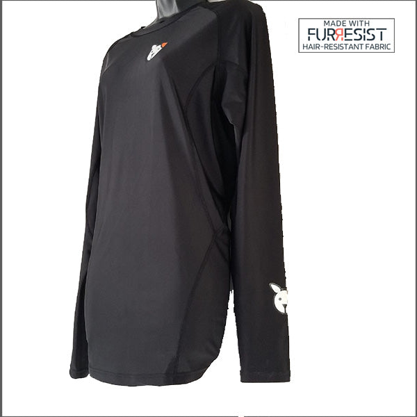 Loyalty Pet Grooming Women’s Black Long Sleeve – Fur Resistant