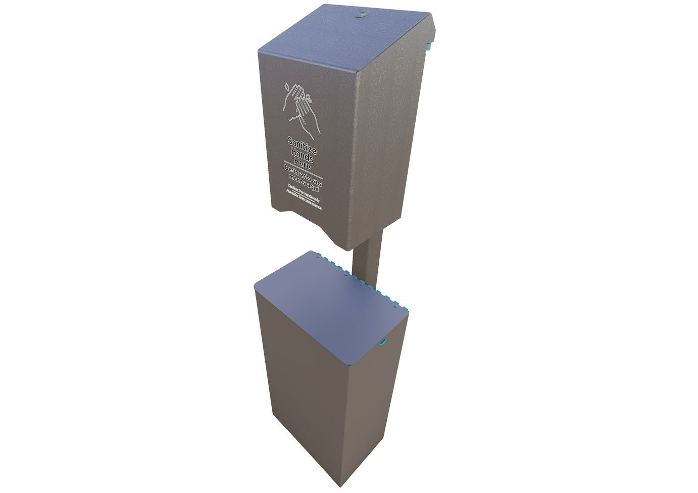 UltraSite Large Hand Sanitizer Station w/ Receptacle - Automatic Dispenser