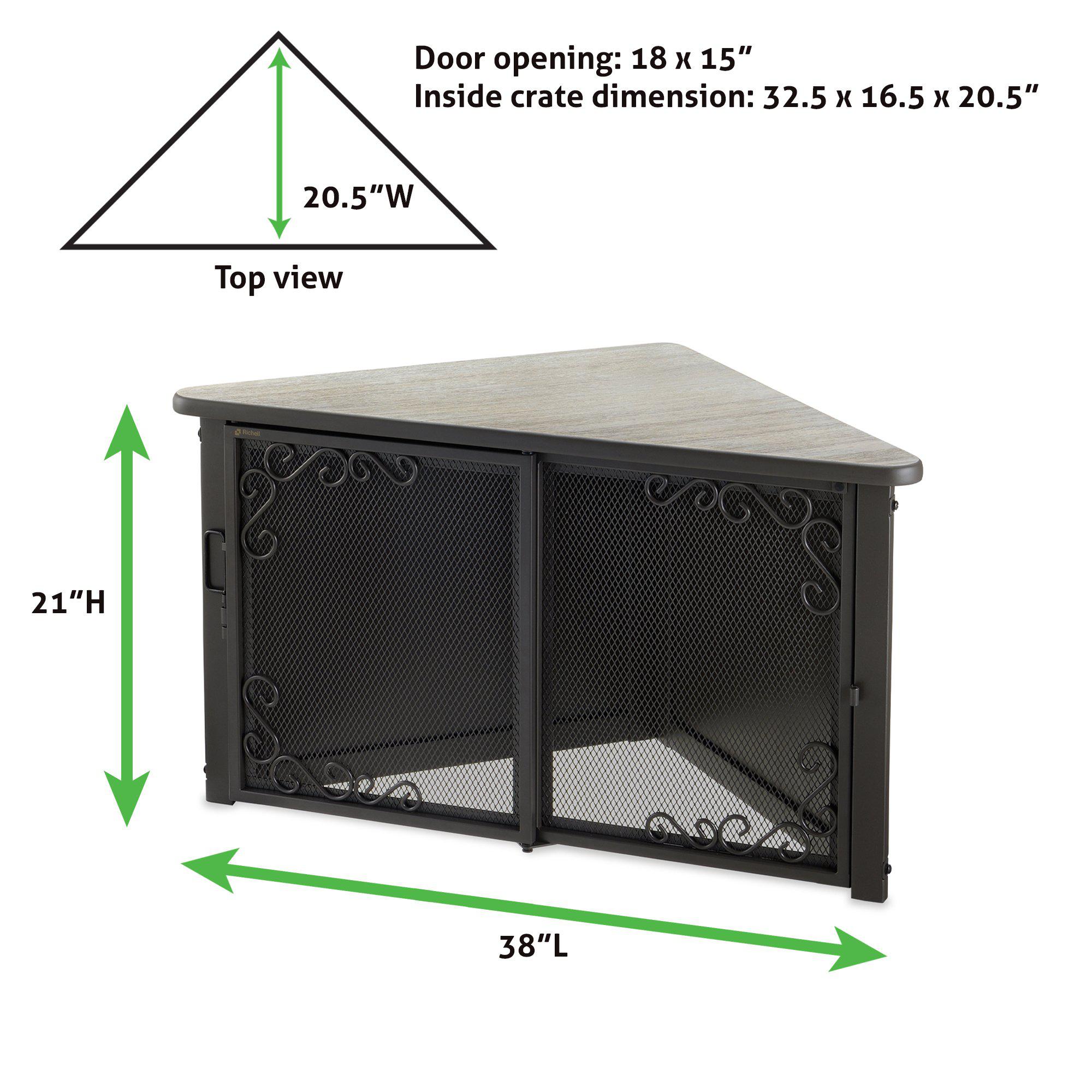 Richell Accent Corner Table Pet Crate