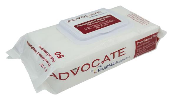 Advocate Pre-Moistened Washcloths 8" x 12" 50/pk 12pks/cs