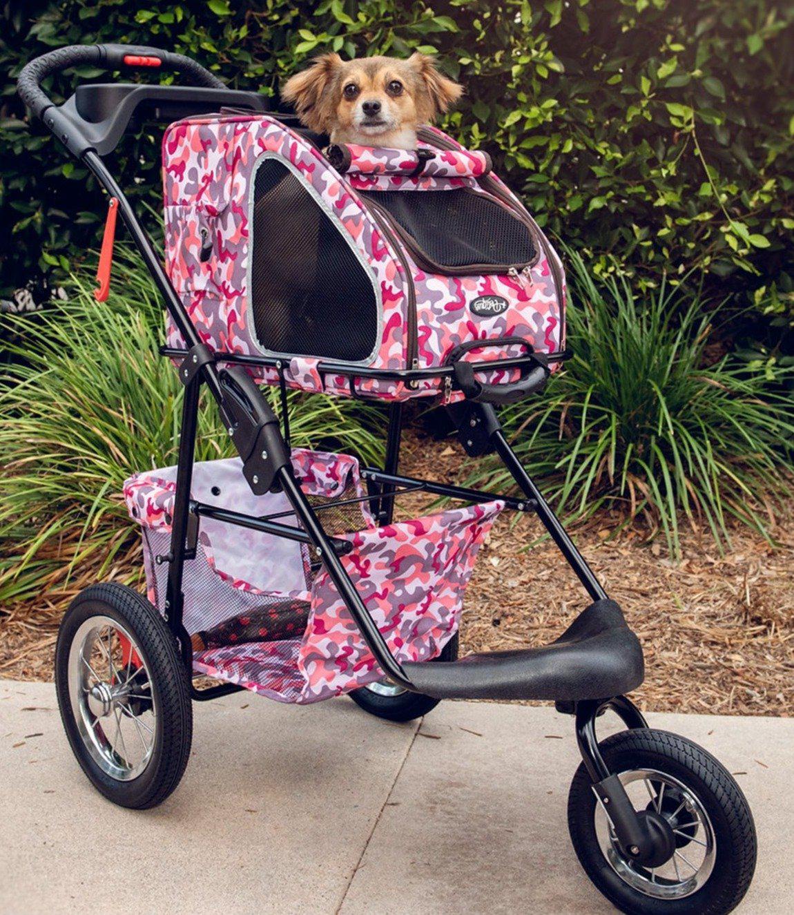 Petique 5-in-1 Pet Stroller (Complete Set with Pet Carrier and Stroller Frame)