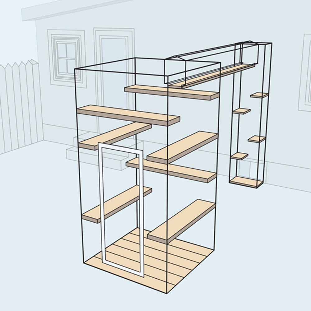 Habitat Haven Pre-Designed Catio for Cats Kits - Cat Walk Petit