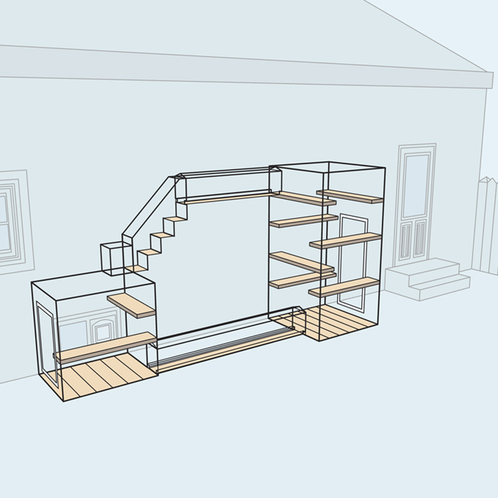 Habitat Haven Pre-Designed Catio for Cats Kits - Hideaway