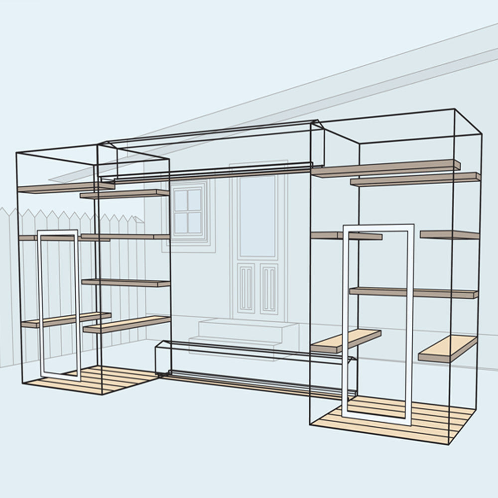 Habitat Haven Pre-Designed Catio for Cats Kits - Home Away From Home Style 2