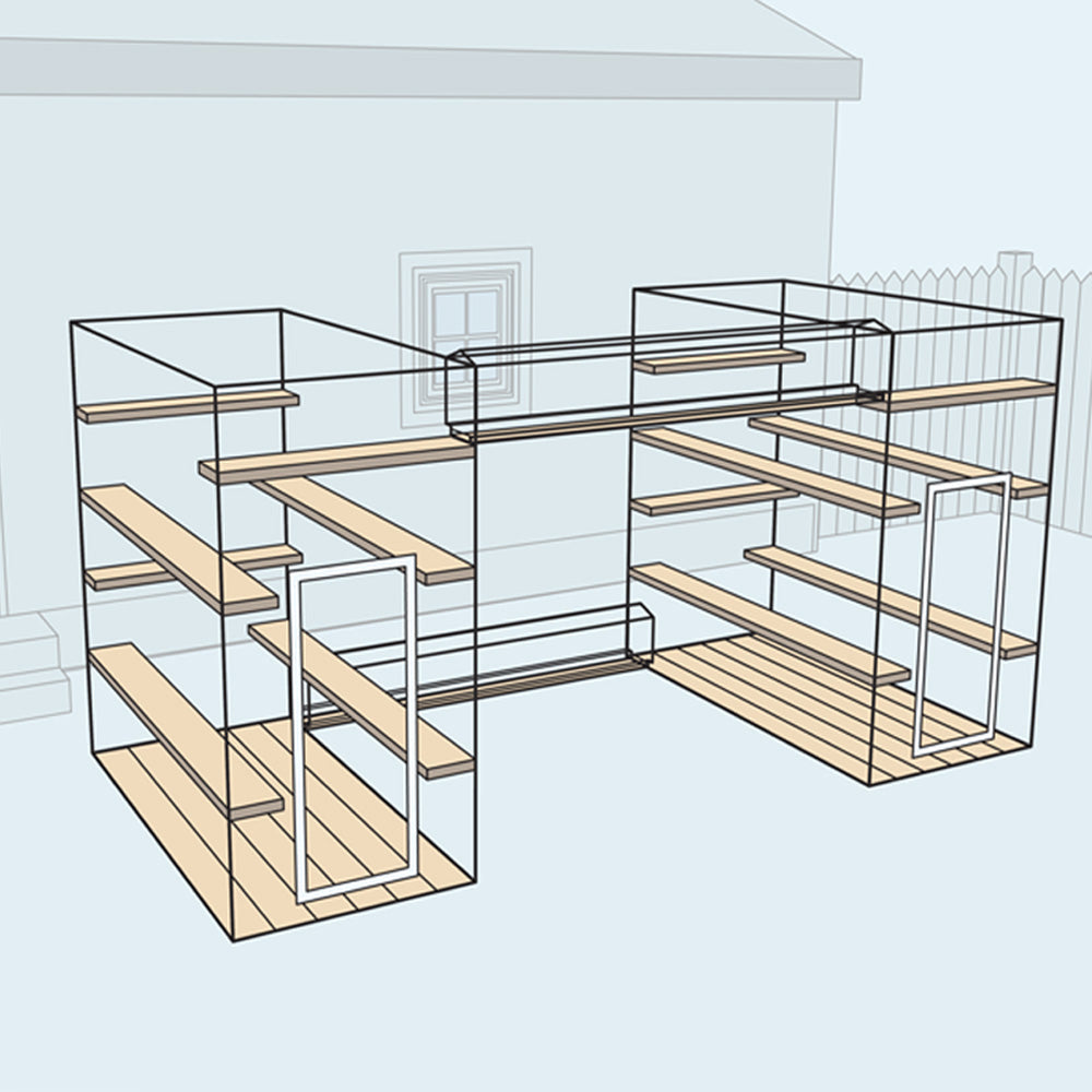 Habitat Haven Pre-Designed Catio for Cats Kits - Home Away From Home Style 3