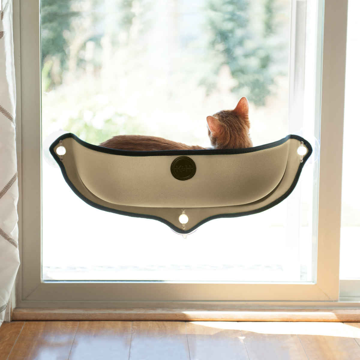 K&H Pet Products EZ Mount Window Bed Kitty Sill Tan 27″ x 11″ x 10.5″ – KH9191