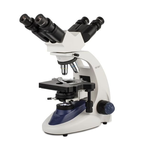 VELAB Binocular Microscope w/ Double Head, Advanced Optics, LED Lighting and Quadruple Nose Piece
