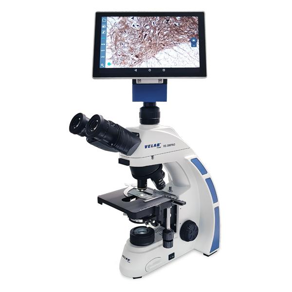 VELAB Biological Binocular Microscope w/ 10.1" Integrated Tablet and 4.0 MP Digital Camera