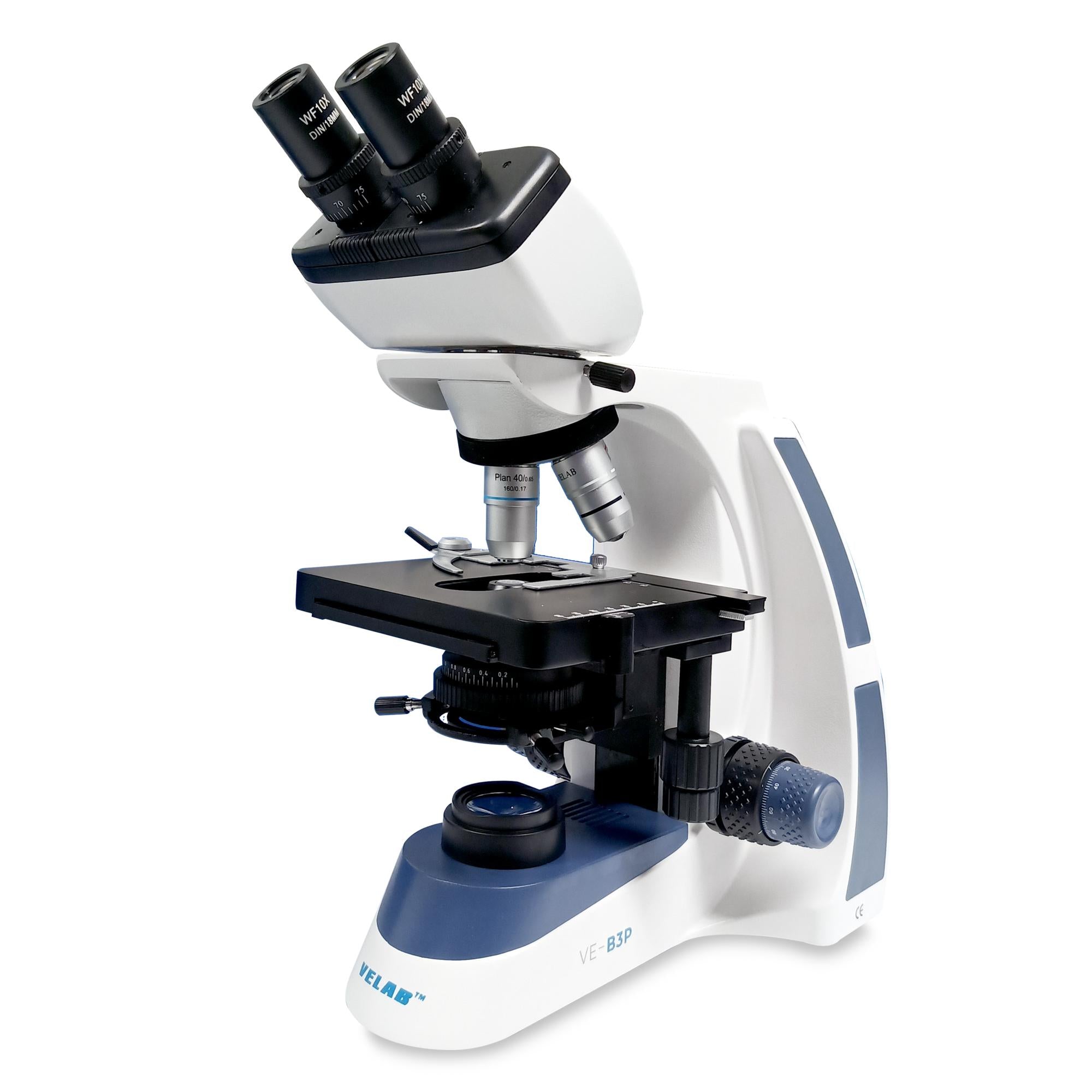 VELAB Binocular Microscope w/ Sliding Eyepieces and Quadruple Nose Piece (Basic)