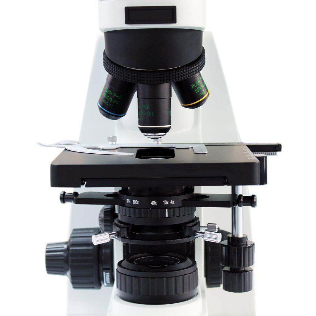 VELAB Biological Binocular Microscope w/ Phase Contrast Kit