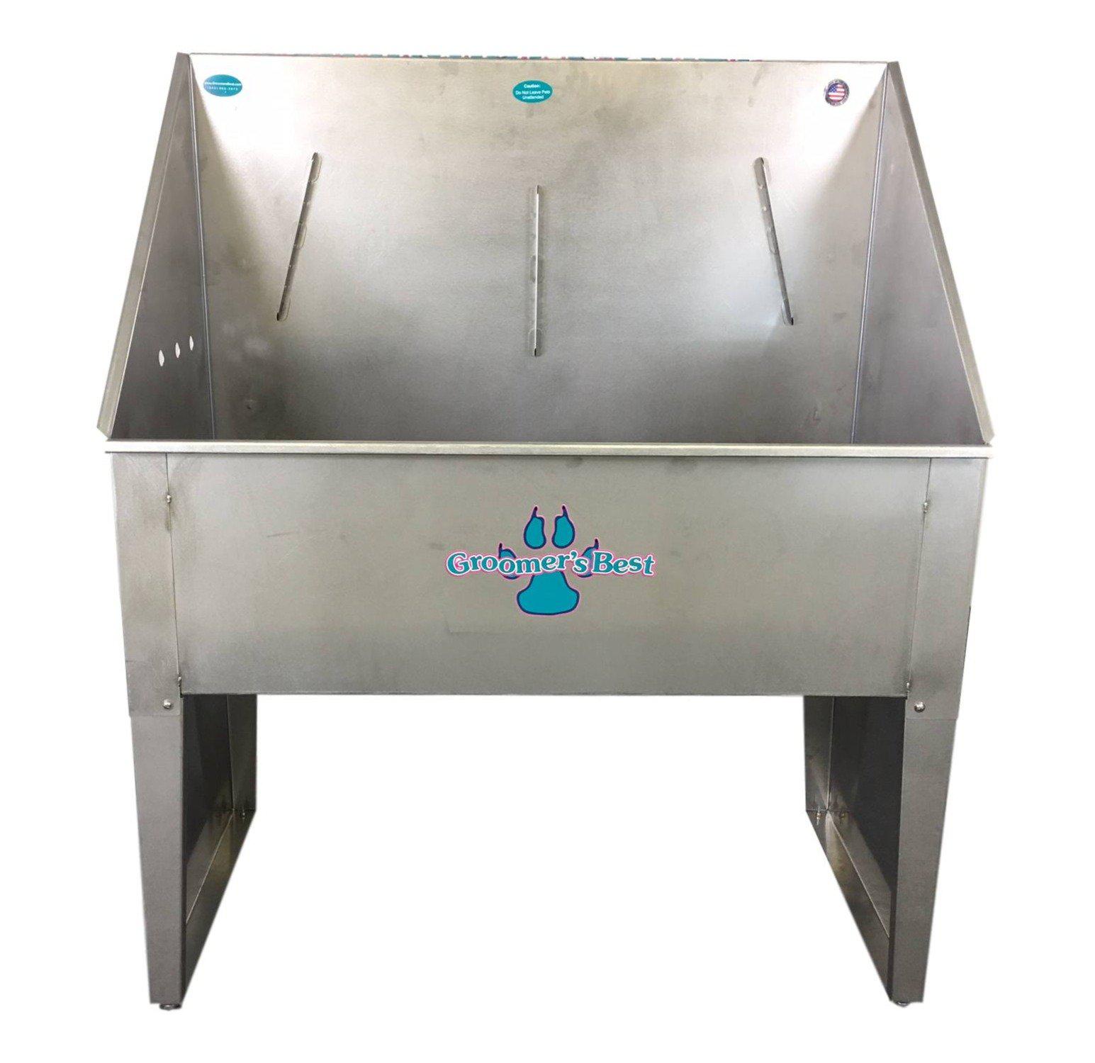 Groomer's Best Stainless Steel Dog Grooming Bath Tub