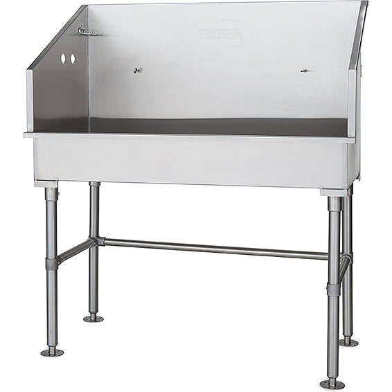 48" Stainless Steel Mini Dog Grooming Bathtub, Wheelchair Accessible, ADA