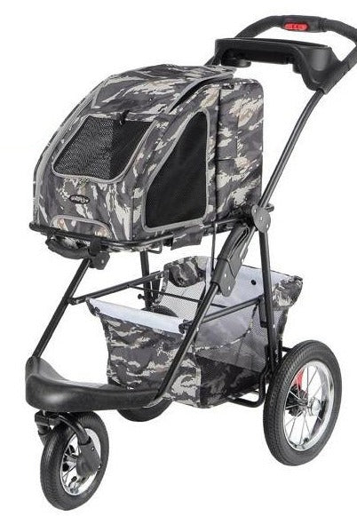 Petique 5-in-1 Pet Stroller (Complete Set with Pet Carrier and Stroller Frame)