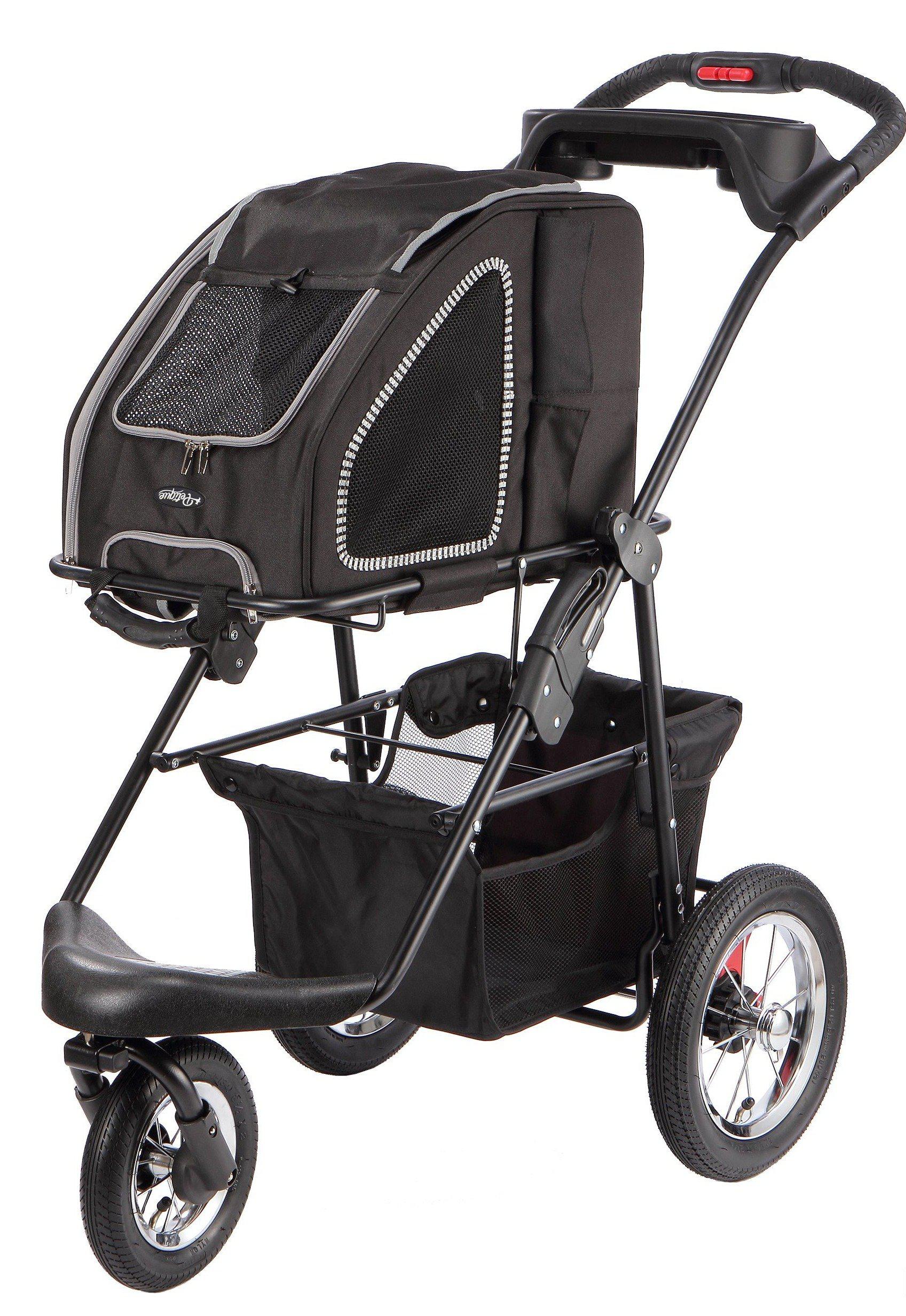 Petique 5-in-1 Pet Stroller (Complete Set with Pet Carrier and Stroller Frame)