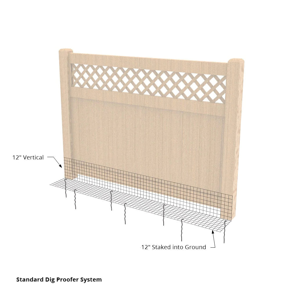 Dog Proofer Dig Proofer Kit for Preventing Digging Under Fence - 100 ft