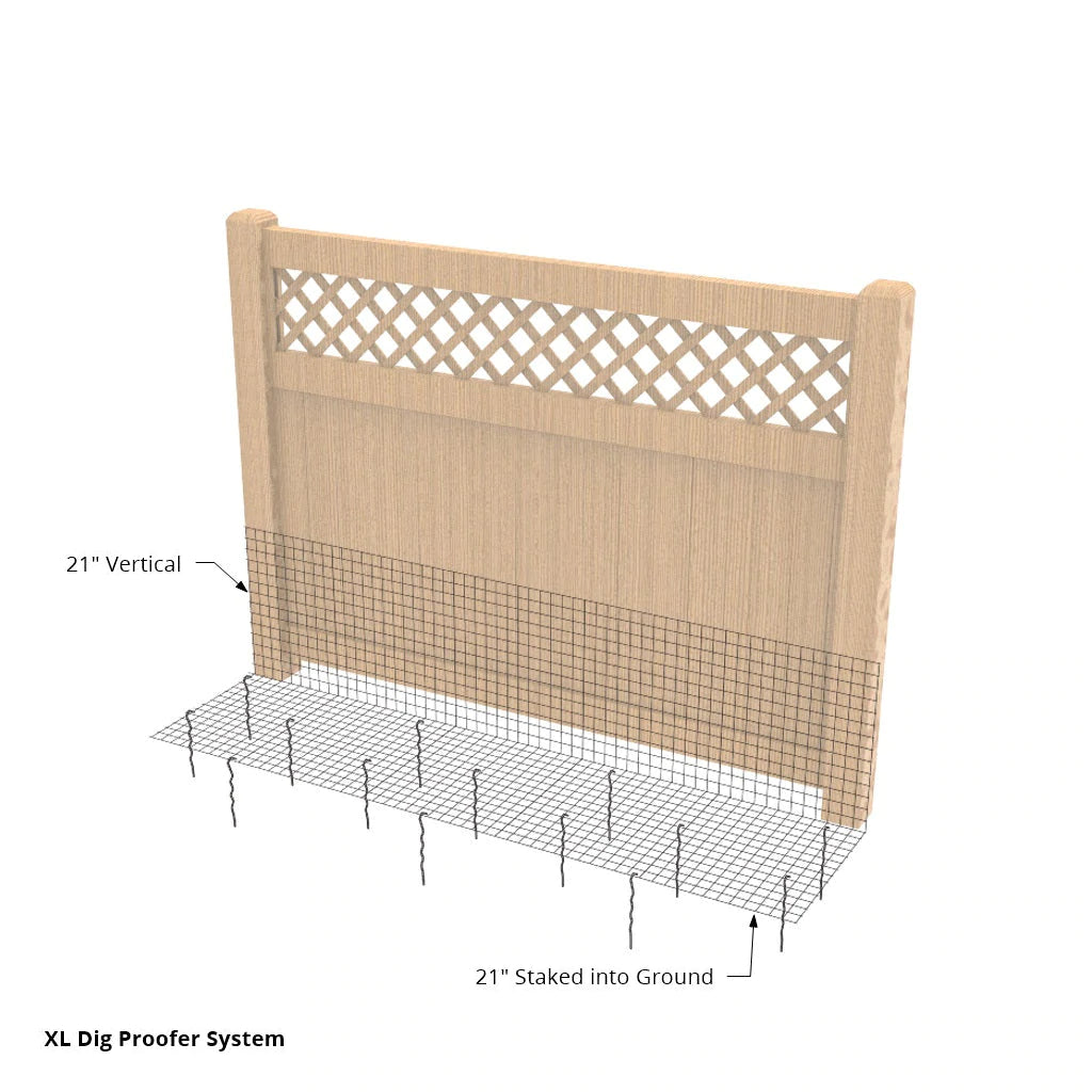 Dog Proofer Dig Proofer Kit for Preventing Digging Under Fence - 100 ft