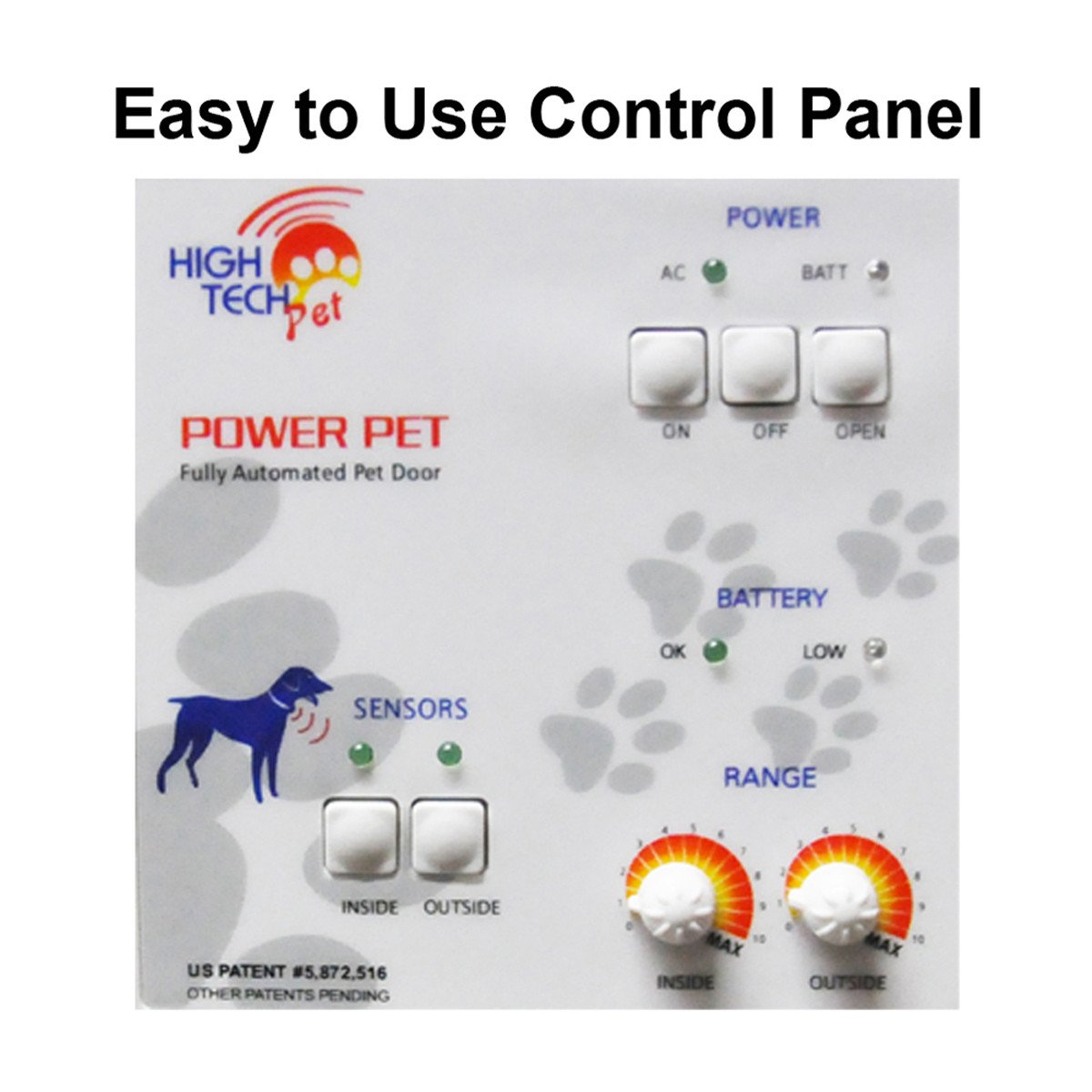 High Tech Pet Doors Automatic / Electronic Cat & Dog Door for Walls & Doors
