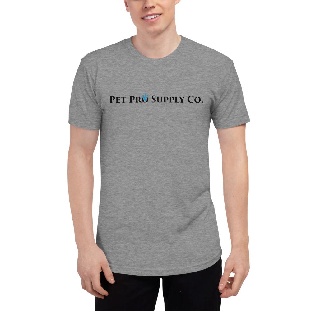 Pet Pro Supply Co. Men's Tri-Blend Track T-Shirt - Grey and Oatmeal
