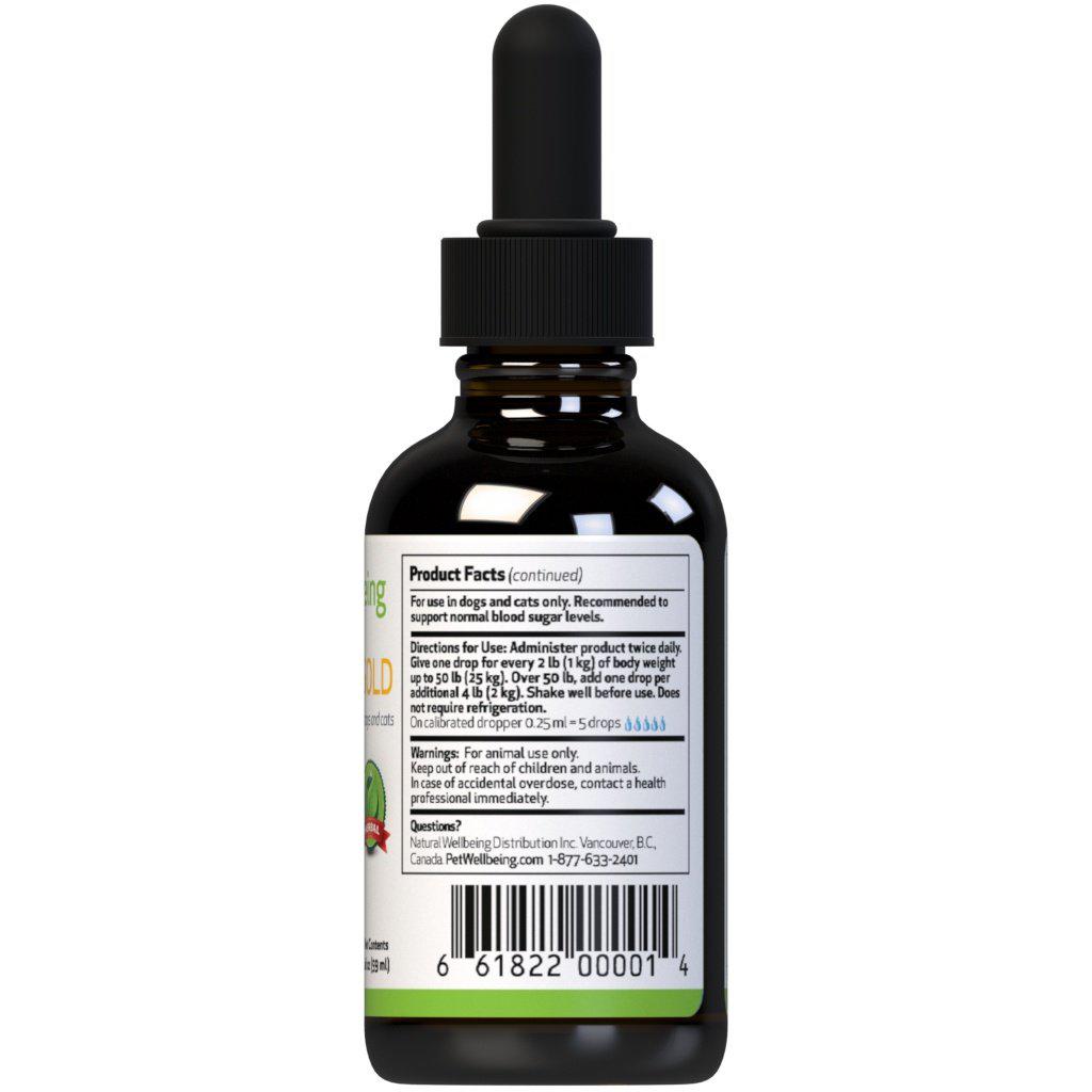 Pet Wellbeing Blood Sugar Gold - Dog/Canine Diabetes Support