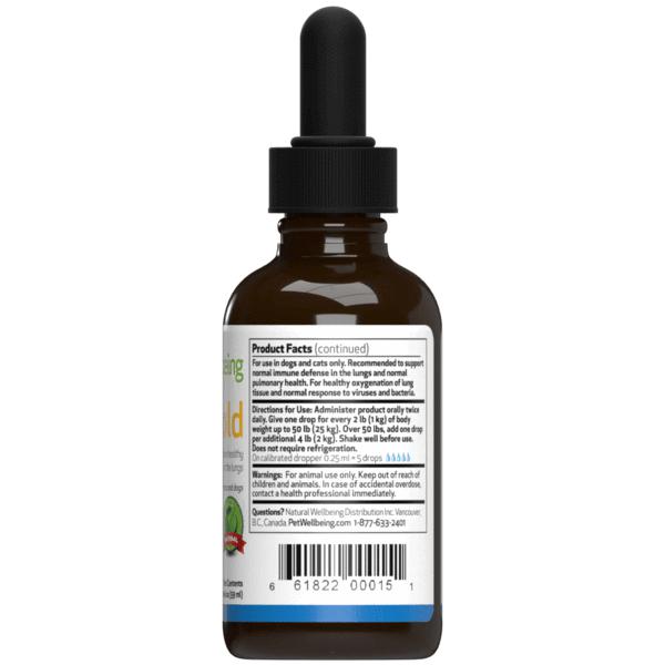 Pet Wellbeing Lung Gold for Cat Lung Infections and Easy Breathing