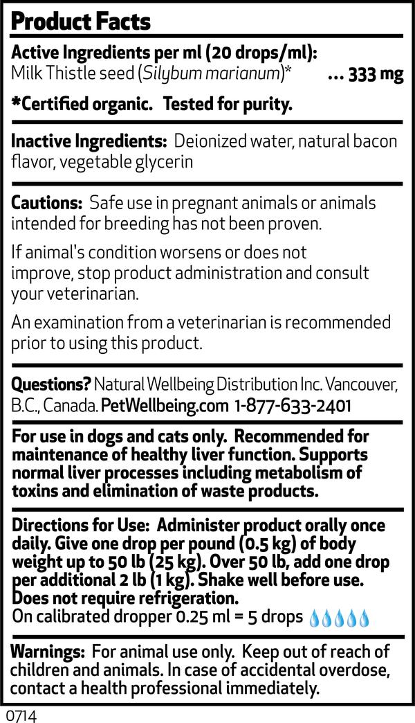 Pet Wellbeing Milk Thistle for Cat Liver Disease