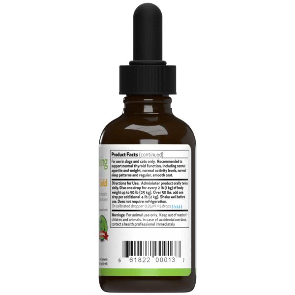 Pet Wellbeing Thyroid Support Gold - Dog Hyperthyroidism Support