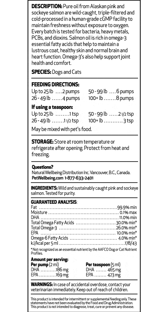 Supplements - Pet Wellbeing Wild Alaskan Salmon Oil