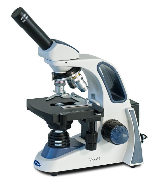 VELAB Biological Monocular Microscope w/ Quadruple Nose Piece (Intermediate)