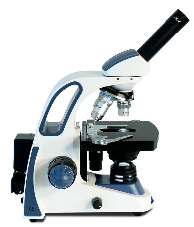 VELAB Biological Monocular Microscope w/ Quadruple Nose Piece (Intermediate)