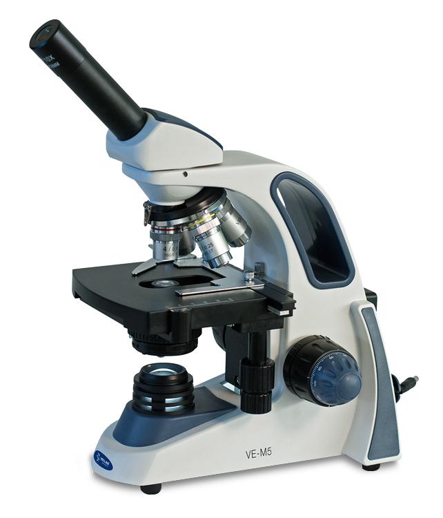 VELAB Biological Monocular Microscope w/ Quadruple Nose Piece (Intermediate)